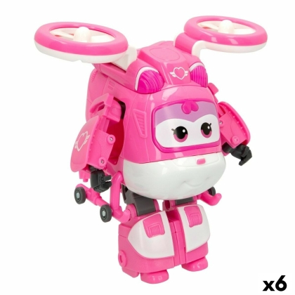 Transformuojamas super robotas Super Wings Dizzy Sraigtasparnis 10,5 x 13,5 x 14,5 cm Rožinė (6 vnt.)