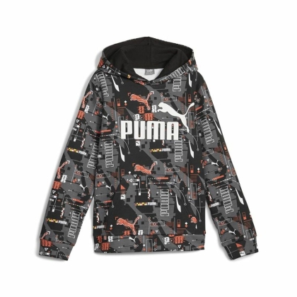 Uniseksinis džemperis su gobtuvu Puma  Ess+ Futureverse Aop Juoda
