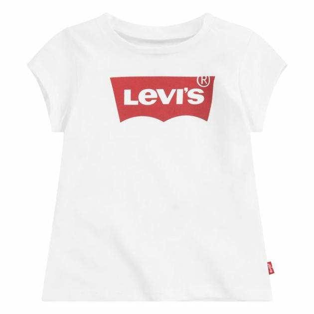 Vaikiška Marškinėliai su trumpomis rankovėmis Levi’s Batwing Logo Balta