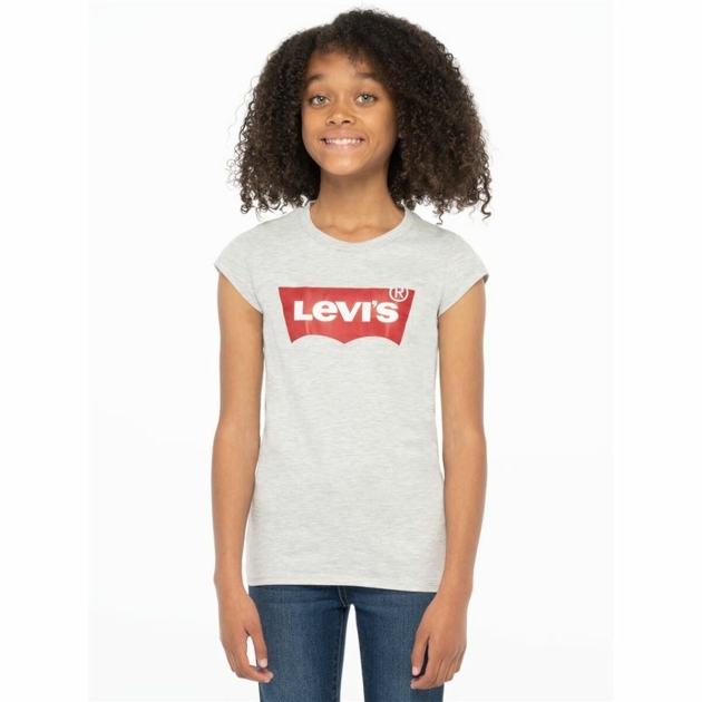 Vaikiška Marškinėliai su trumpomis rankovėmis Levi’s Batwing Šviesiai pilka
