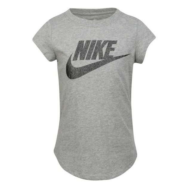 Vaikiška Marškinėliai su trumpomis rankovėmis Nike Futura SS Pilka