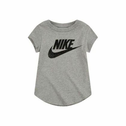 Vaikiška Marškinėliai su trumpomis rankovėmis Nike Futura SS Pilka
