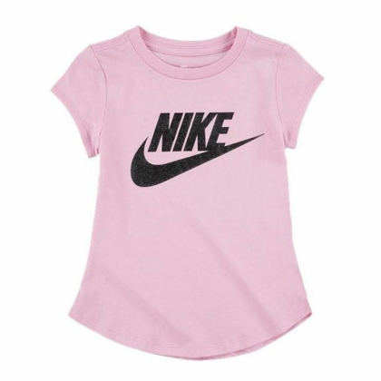 Vaikiška Marškinėliai su trumpomis rankovėmis Nike Futura SS Rožinė