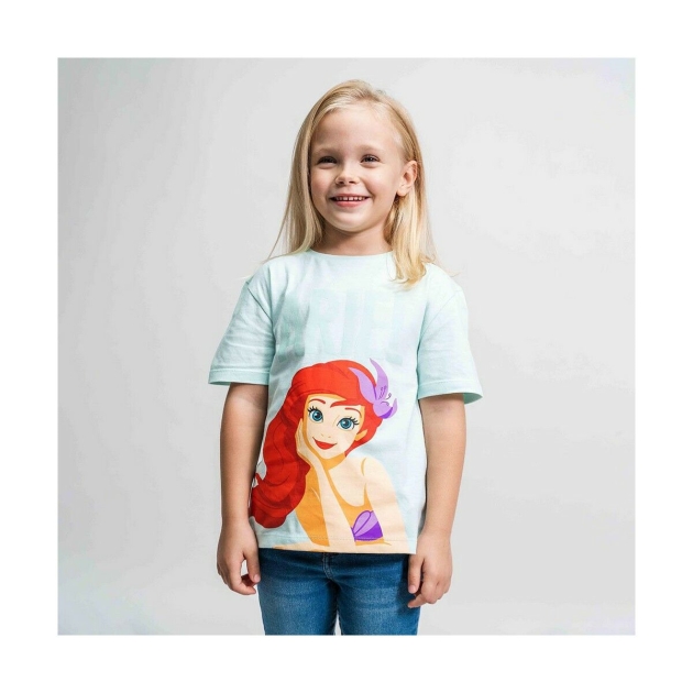 Vaikiška Marškinėliai su trumpomis rankovėmis Disney Princess Žalia Šviesiai žalia