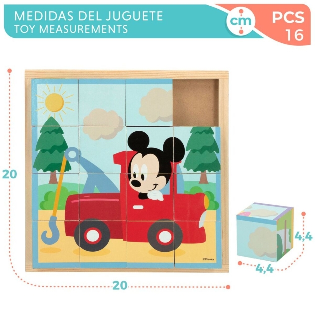 Vaikiška medinė puzlė Disney + 3 metų (6 vnt.)