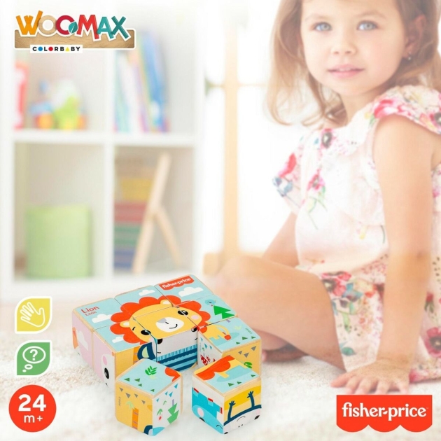 Vaikiška medinė puzlė Fisher Price + 2 metų 9 Dalys (6 vnt.)