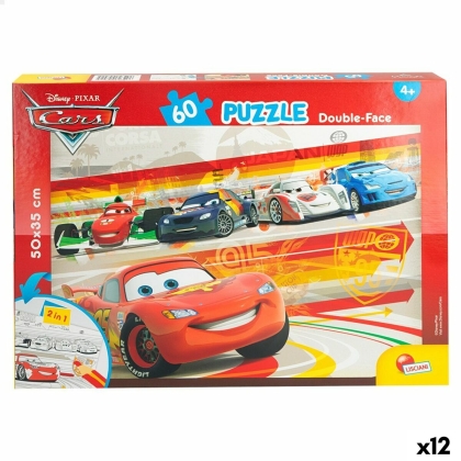 Vaikiška puzlė Cars Dvipusis 60 Dalys 50 x 35 cm (12 vnt.)