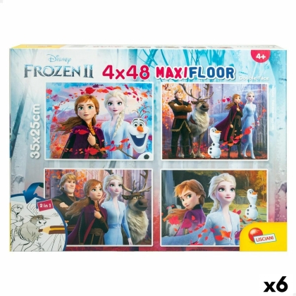 Vaikiška puzlė Frozen Dvipusis “Keturi viename” 48 Dalys 35 x 1,5 x 25 cm (6 vnt.)