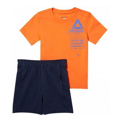 Vaikiška sportinė apranga B ES SS Reebok CF4287 Oranžinė