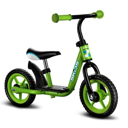 Vaikiškas dviratis Skids Control Žalia Plienas Atrama pėdoms