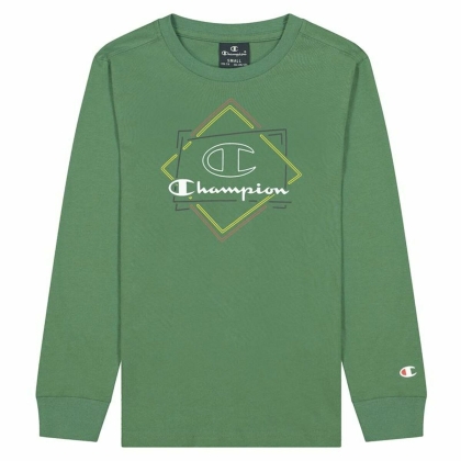 Vaikiški marškinėliai ilgomis rankovėmis Champion Athletic Crewneck  Žalia