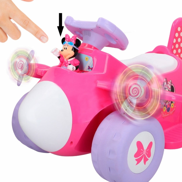 Vaikų elektrinis automobilis Minnie Mouse Akumuliatorius Mažas lėktuvėlis 6 V