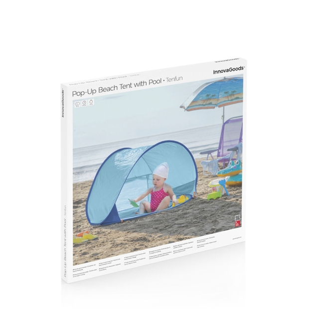 Vaikų paplūdimio palapinė su pripučiamu baseinu Tenfun InnovaGoods Mėlyna (Naudoti B)