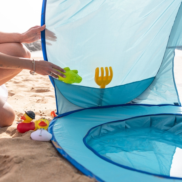 Vaikų paplūdimio palapinė su pripučiamu baseinu Tenfun InnovaGoods Mėlyna (Naudoti B)
