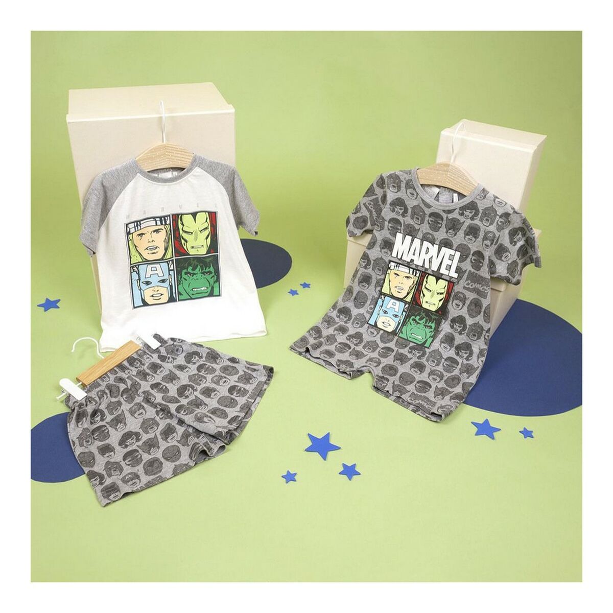 Vasarišką pižamą Marvel Pilka Vasarišką pižamą Marvel Pilka