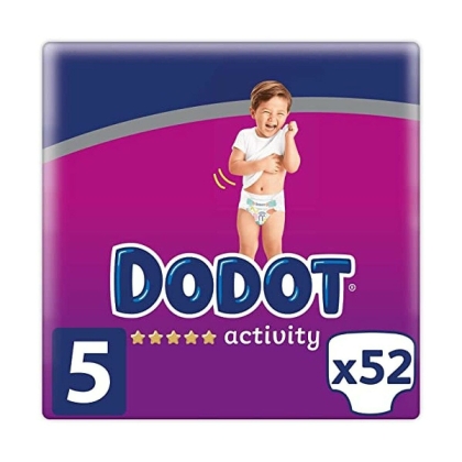 Vienkartinės sauskelnės Dodot Dodot Activity Dydis 5 52 vnt. 11-16 kg