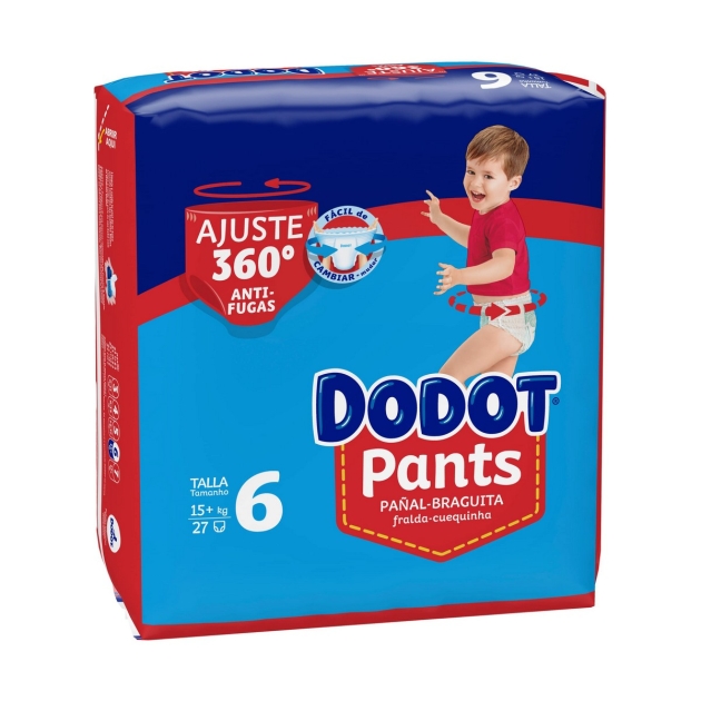Vienkartinės sauskelnės Dodot Dodot Pants 15+ kg Dydis 6 27 vnt.