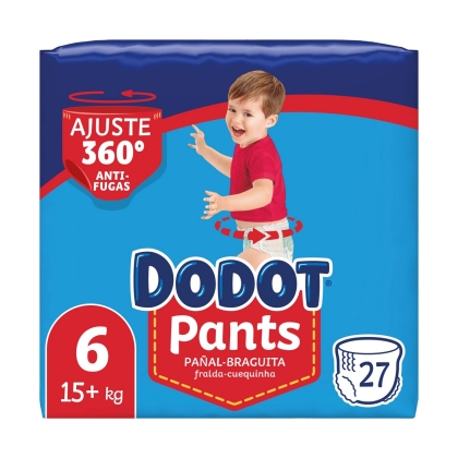 Vienkartinės sauskelnės Dodot Dodot Pants 15+ kg Dydis 6 27 vnt.