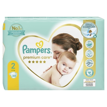 Vienkartinės sauskelnės Pampers                                 2 (68 Vienetai)