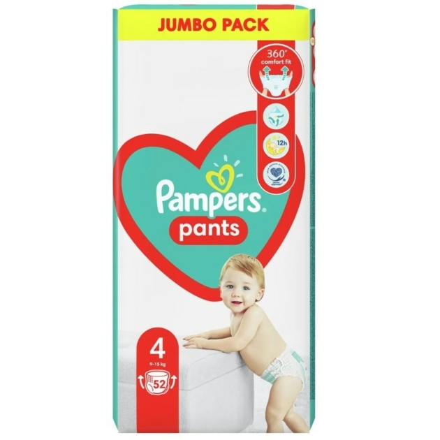 Vienkartinės sauskelnės Pampers 9 15 kg 4 (52 vnt.)