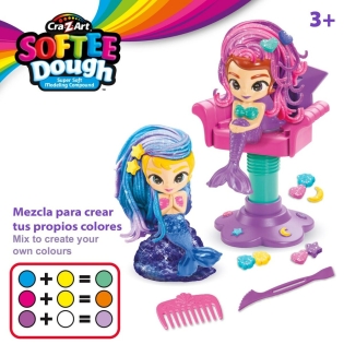 Žaidimas iš plastilino Cra Z Art Softee Dough Plaukai sirenas (4 vnt.)
