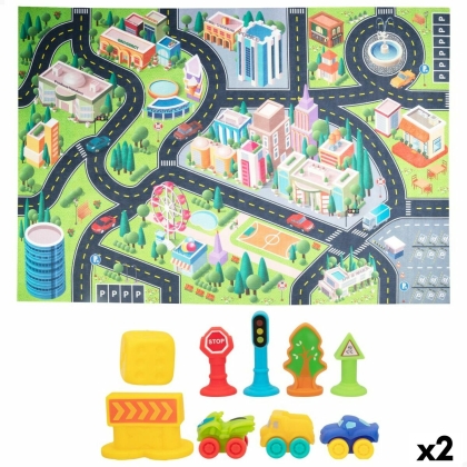 Žaidimų kilimėlis Colorbaby Miestas Plastmasinis (2 vnt.)