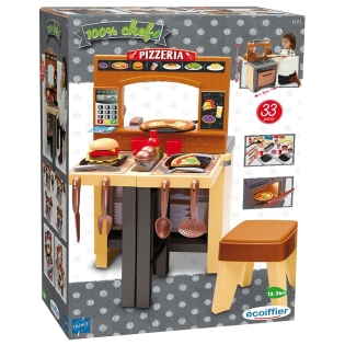 Žaislinė virtuvė Ecoiffier The Pizzeria 33 Dalys