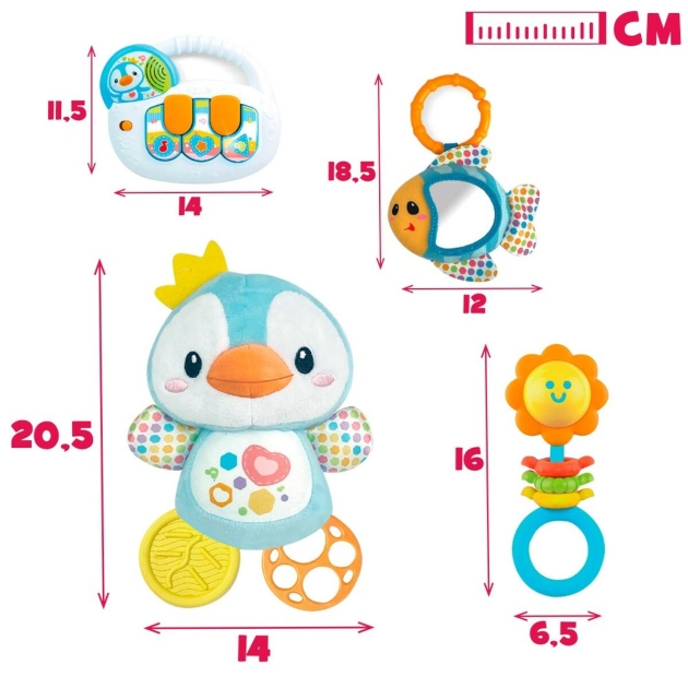 Žaislų rinkinys kūdikiams Winfun 14 x 20,5 x 7,5 cm (4 vnt.)