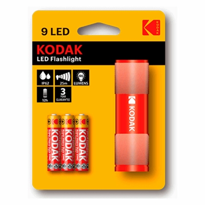 žibintuvėlis LED Kodak  9LED Raudona