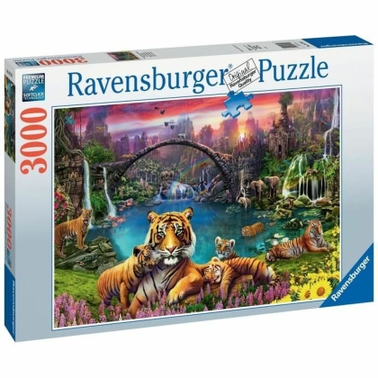 Dėlionė Ravensburger Tigers in the lagoon 3000 Dalys