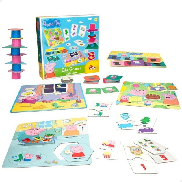 Edukacinis žaidimas Peppa Pig Edu Games Collection 24,5 x 0,2 x 24,5 cm (6 vnt.) 10 viename