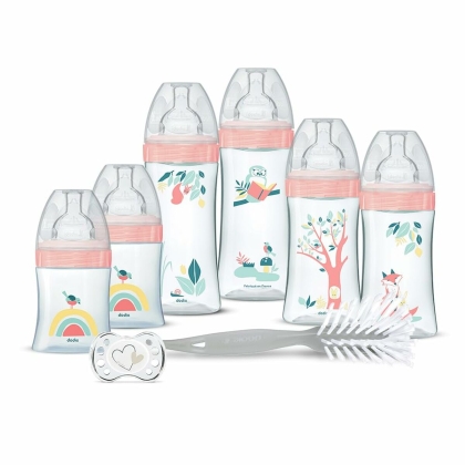 Kūdikių buteliukų rinkinys Dodie Rožinė 8 Dalys