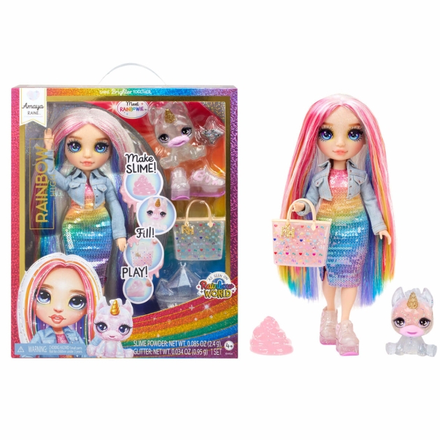 Lėlė su augintiniu MGA Amaya Rainbow World 22 cm Sujungtas