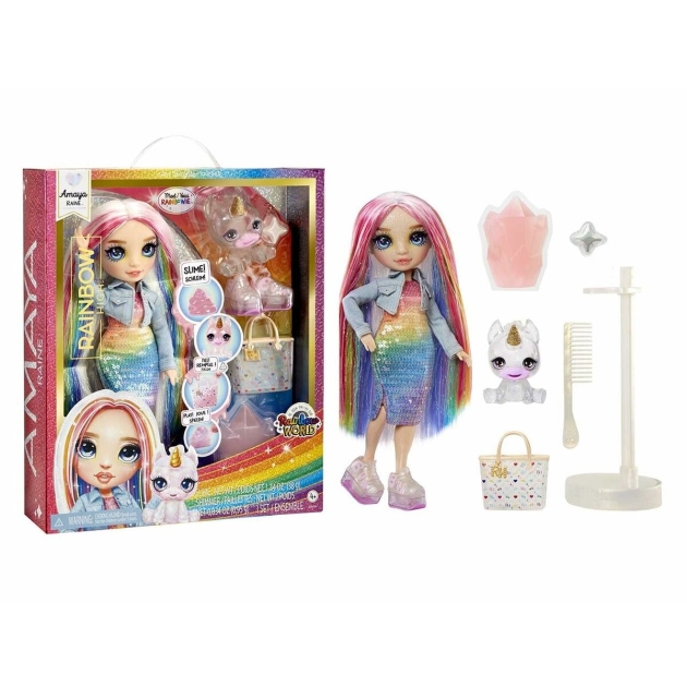 Lėlė su augintiniu MGA Amaya Rainbow World 22 cm Sujungtas