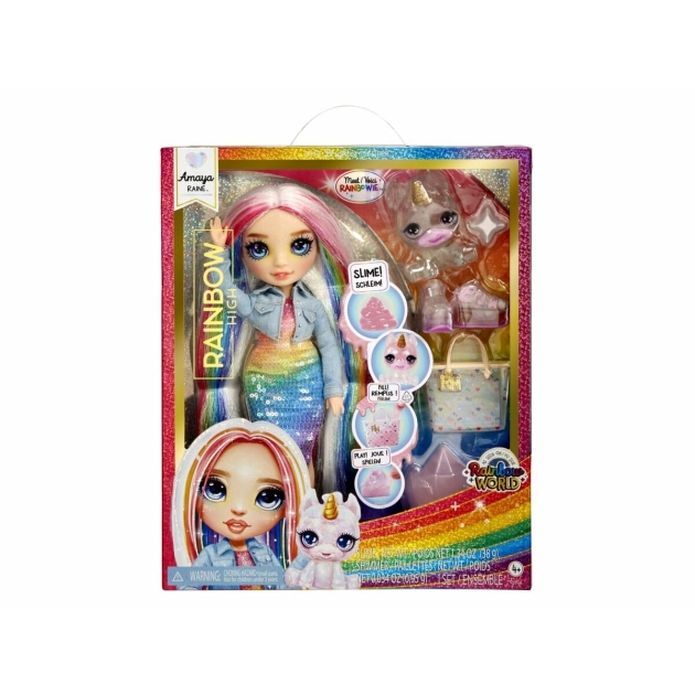 Lėlė su augintiniu MGA Amaya Rainbow World 22 cm Sujungtas