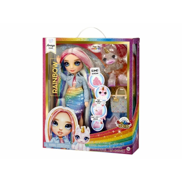 Lėlė su augintiniu MGA Amaya Rainbow World 22 cm Sujungtas