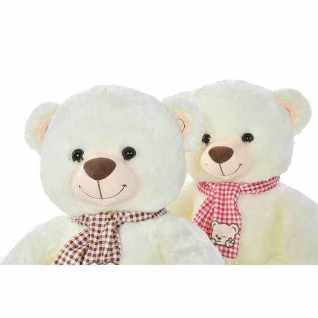 Meškiukas DKD Home Decor Raudona Balta Bordo Vaikiškas 20 x 20 x 50 cm (2 vnt.)