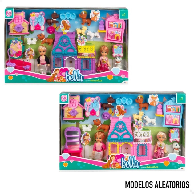Playset Colorbaby Bella 4 vnt. 5,5 x 12 x 3,5 cm Naminiai gyvūnai