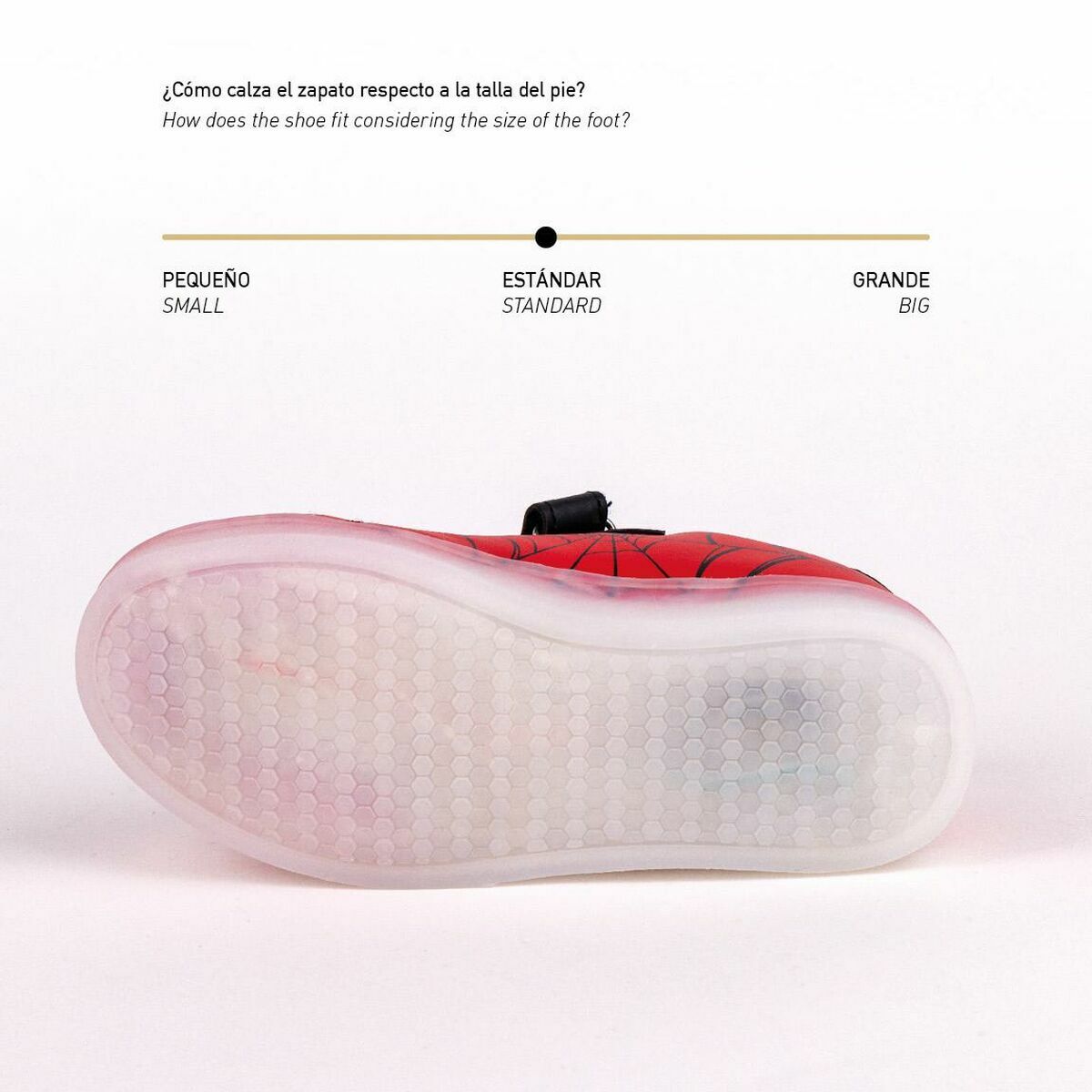 Sportbačiai su LED Spider Man Velcro Raudona Sportbačiai su LED Spider Man Velcro Raudona