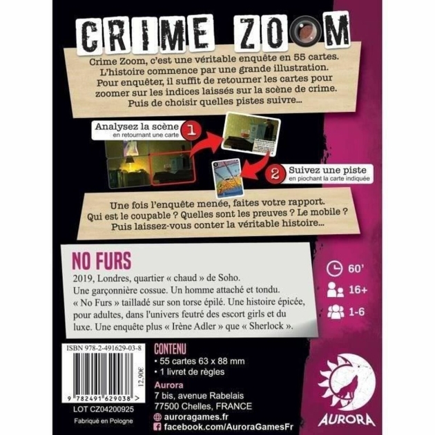 Stalo žaidimas Asmodee Crime Zoom : No Furs (FR)