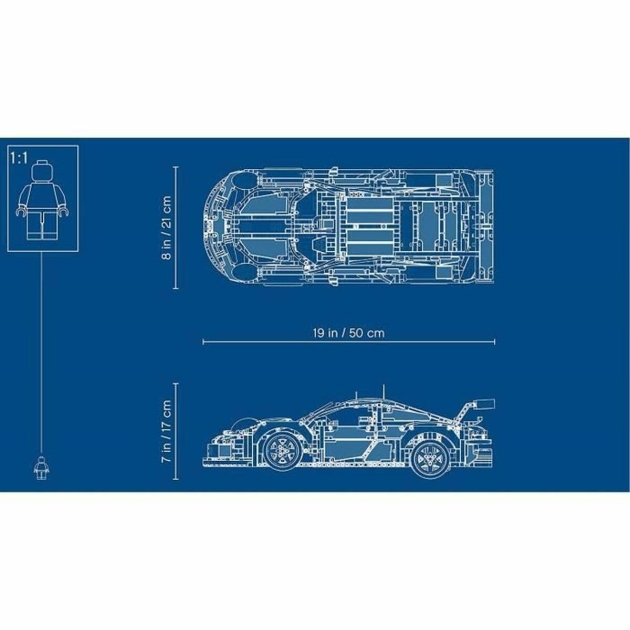 Statybos rinkinys Lego Technic 42096 Porsche 911 RSR Spalvotas