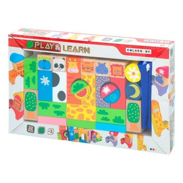 Statymo blokų Žaidimas Woomax gyvūnai (32 pcs)