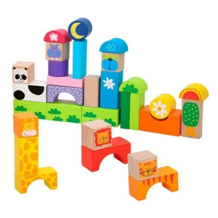 Statymo blokų Žaidimas Woomax gyvūnai (32 pcs)