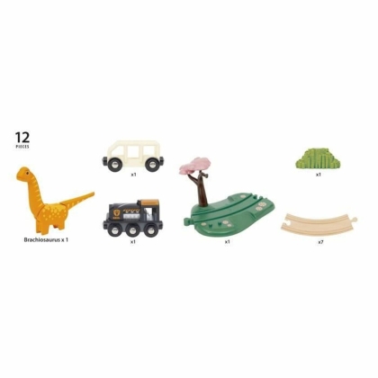 Traukinys su grandine Brio Dinosaur circle set