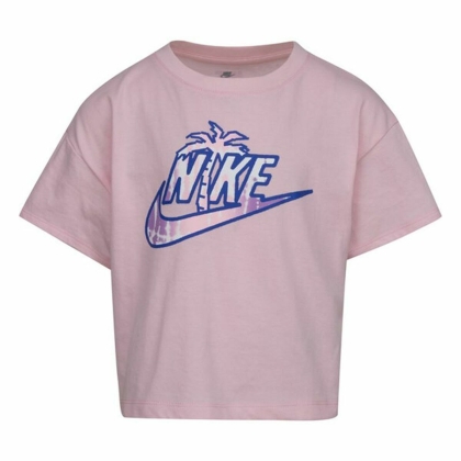 Vaikiška Marškinėliai su trumpomis rankovėmis Nike Knit Girls Rožinė