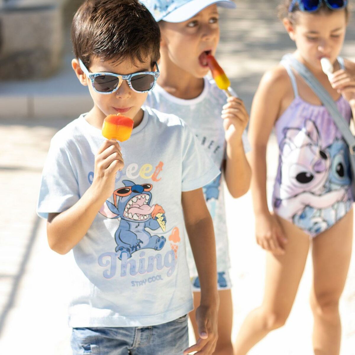 Vaikiška Marškinėliai su trumpomis rankovėmis Stitch Šviesiai mėlyna Vaikiška Marškinėliai su trumpomis rankovėmis Stitch Šviesiai mėlyna