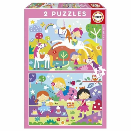 2 galvosūkių rinkinys Educa Fantasy world 48 Dalys