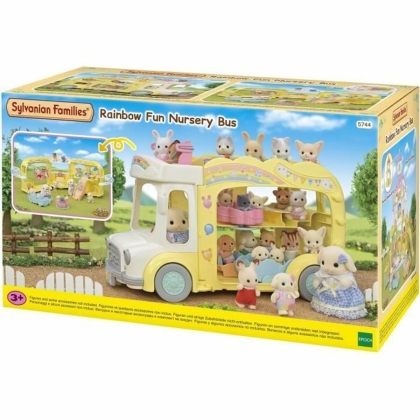 Lėlių namo priedai Sylvanian Families 5744 Rainbow Fun Nursery Bus