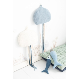 Minkštų žaislų rinkinys Crochetts OCÉANO Mėlyna Balta Medūza 40 x 95 x 8 cm 2 Dalys