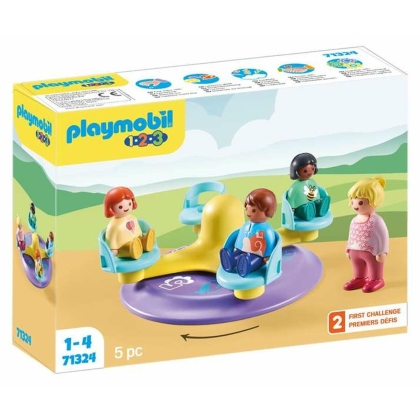 Playset Playmobil 1.2.3 Karuselė 5 Dalys